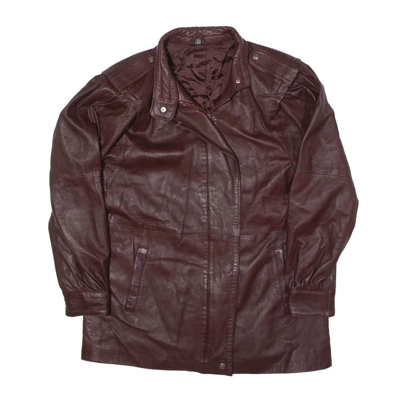 Leather Look Jacket Maroon 90s Womens L Hooded Jacket Caped Jacket Shawl Collar Jacket Leather Look Jacket Maroon 90s Womens L Hooded Jacket Caped Jacket Shawl Collar Jacket