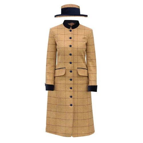 Longline Wheatley Tweed Leaders Jacket / Dress + Hat Fleece Fabric Down Fabric Feather Fabric