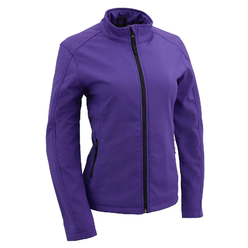 Milwaukee Leather MPL2763 Women's Purple Waterproof Lightweight Shell Jacket Mesh Jacket Canvas Jacket Denim Jacket