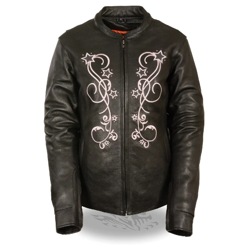 Women's Reflective Star Jacket w/ Rivet Detailing Rayon Fabric Velvet Fabric Corduroy Fabric