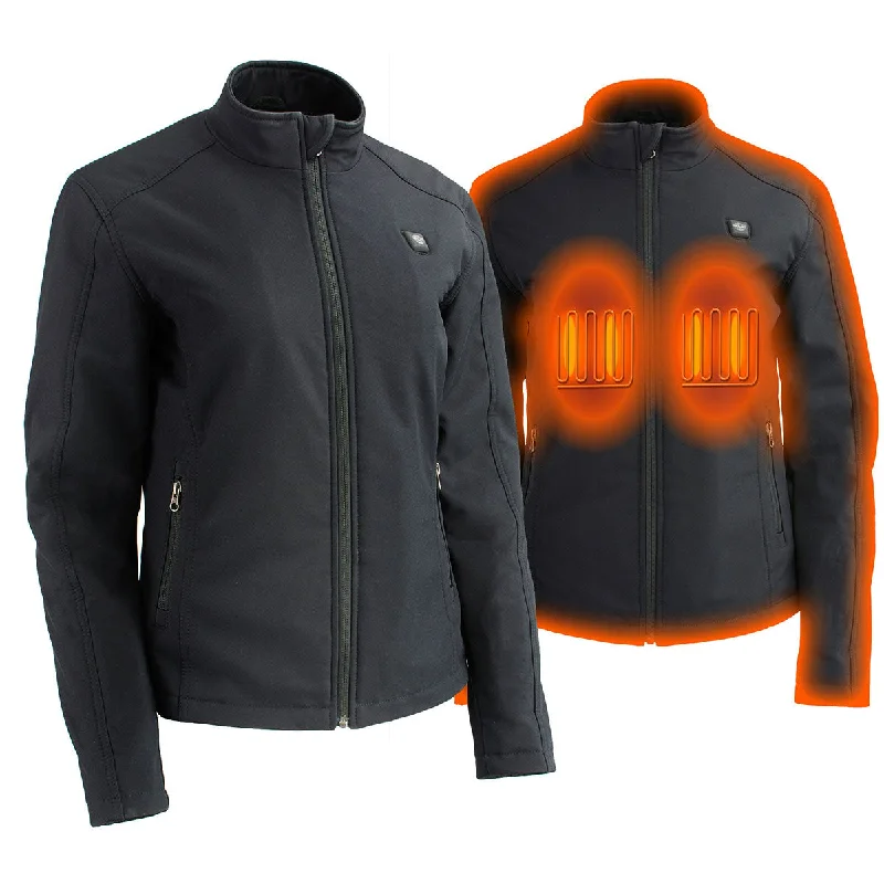 Nexgen Heat MPL2760SET Women's Black 'Heated' Soft Shell Zipper Front Heated Jacket for Riding Hunting w/ Battery Collared Jacket Crew Neck Jacket Turtle Neck Jacket Nexgen Heat MPL2760SET Women's Black 'Heated' Soft Shell Zipper Front Heated Jacket for Riding Hunting w/ Battery Collared Jacket Crew Neck Jacket Turtle Neck Jacket