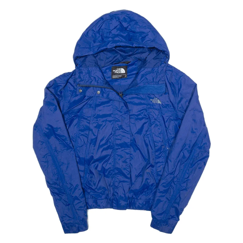 THE NORTH FACE Rain Jacket Blue Womens S Front Pockets Side Pockets Patch Pockets