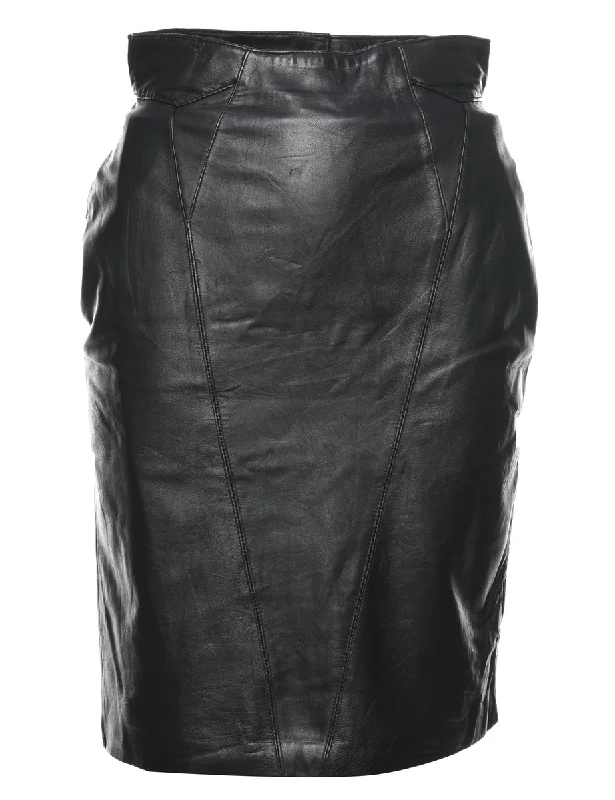 Pencil Shape Leather Skirt - XS slim fit skirt