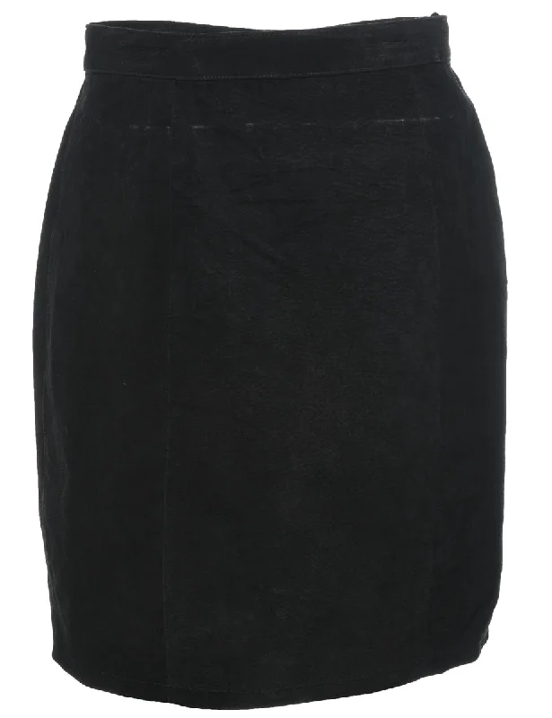 Pencil Shape Suede Skirt - M denim skirt classic